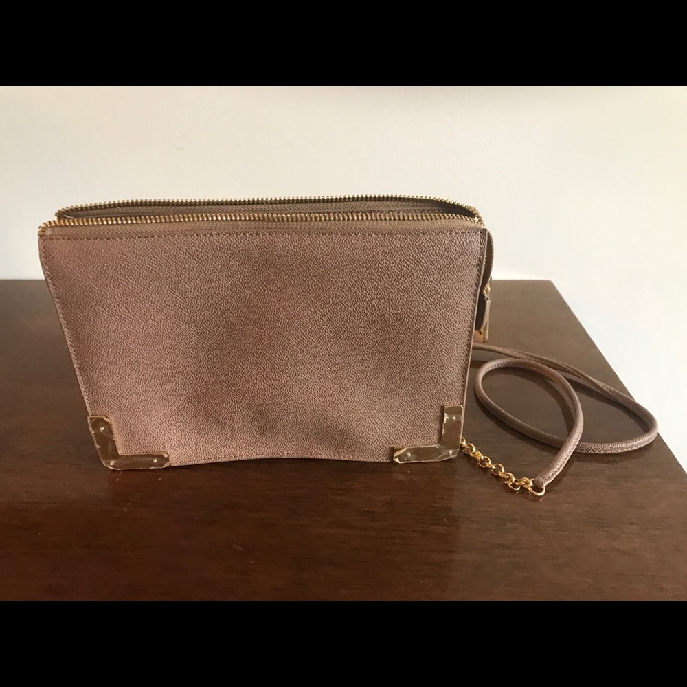 Eric Javits Taupe/Purple Crossbody Purse